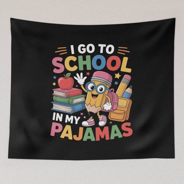 Item preview, I Go To School In My Pajamas - Online Virtual Home Schooling designed and sold by Moxizz.