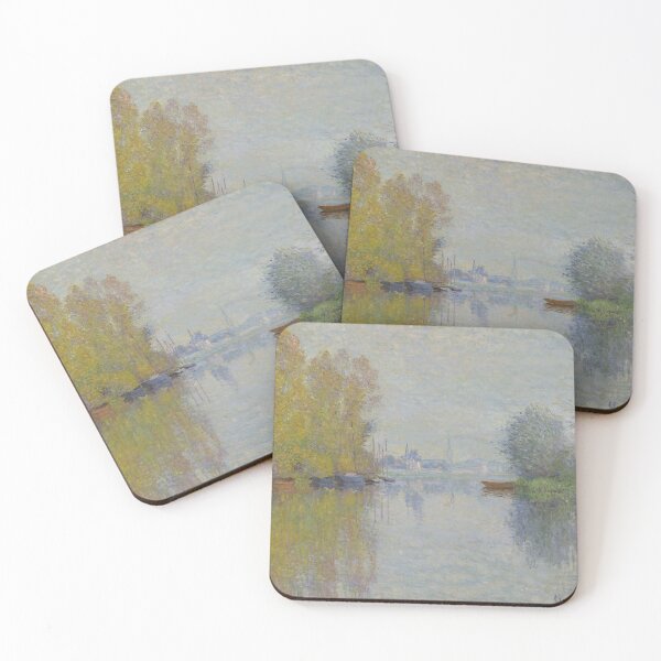 Item preview, Autumn on the Seine Argenteuil by Claude Monet: Tranquil Impressionist River View designed and sold by artofuniverse.
