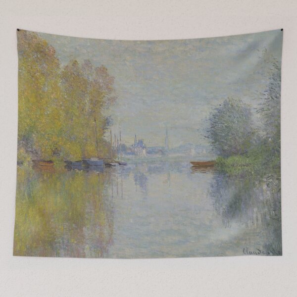 Item preview, Autumn on the Seine Argenteuil by Claude Monet: Tranquil Impressionist River View designed and sold by artofuniverse.