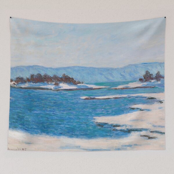 Item preview, Claude Monet Poster: Au Bord Du Fjord De Christiania: Winter Impressionist Landscape designed and sold by artofuniverse.
