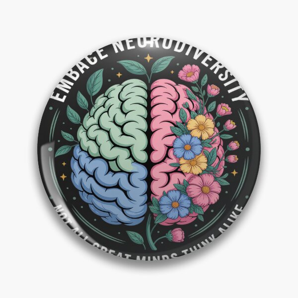 Item preview, Embrace Neurodiversity Brain Autism Awareness ADHD Autistic designed and sold by Rackaam.
