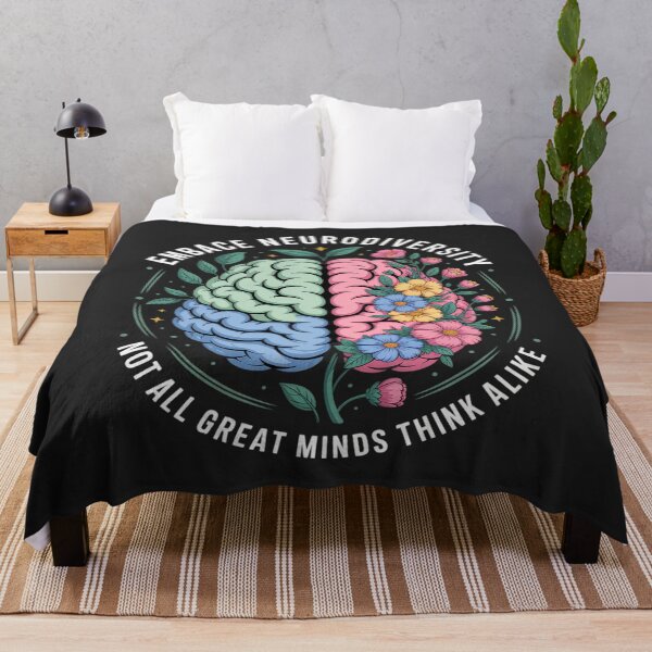 Item preview, Embrace Neurodiversity Brain Autism Awareness ADHD Autistic designed and sold by Rackaam.