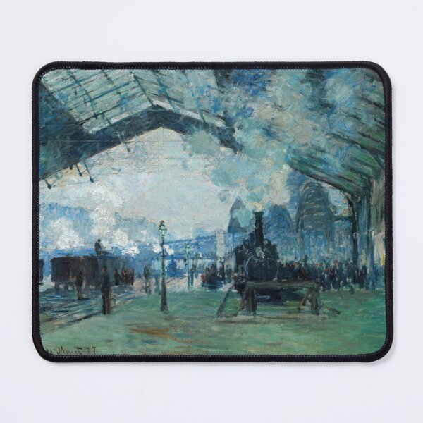 Item preview, Arrival of the Normandy Train Gare Saint Lazare by Claude Monet: Impressionist Poster designed and sold by artofuniverse.