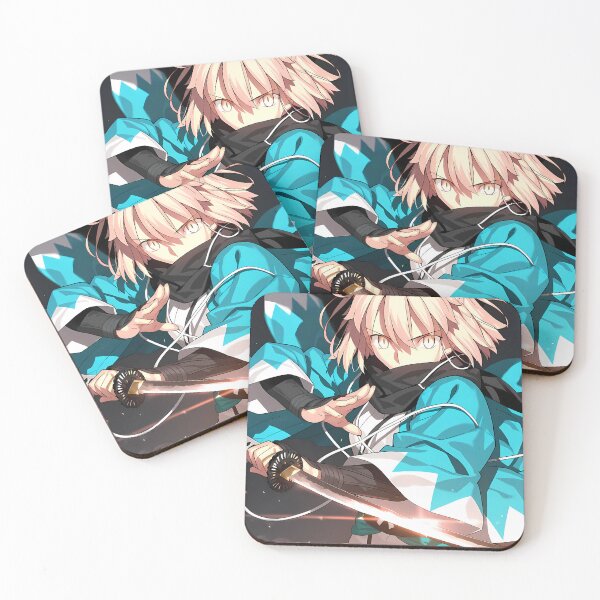 Item preview, Sakura Saber Okita Souji Fate Grand Order Anime Girl Waifu Samurai Action designed and sold by Tokyonomad.
