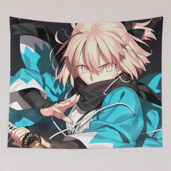 Item preview, Sakura Saber Okita Souji Fate Grand Order Anime Girl Waifu Samurai Action designed and sold by Tokyonomad.