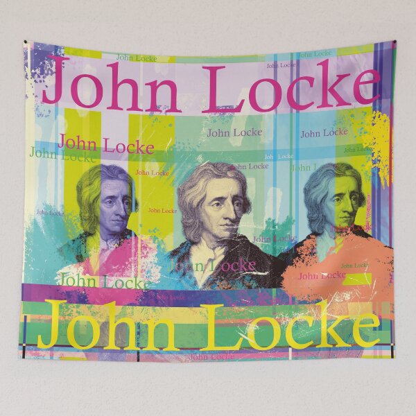 Item preview, John Locke Pop Art – Aesthetic Philosophers Collage designed and sold by Mauswohn.
