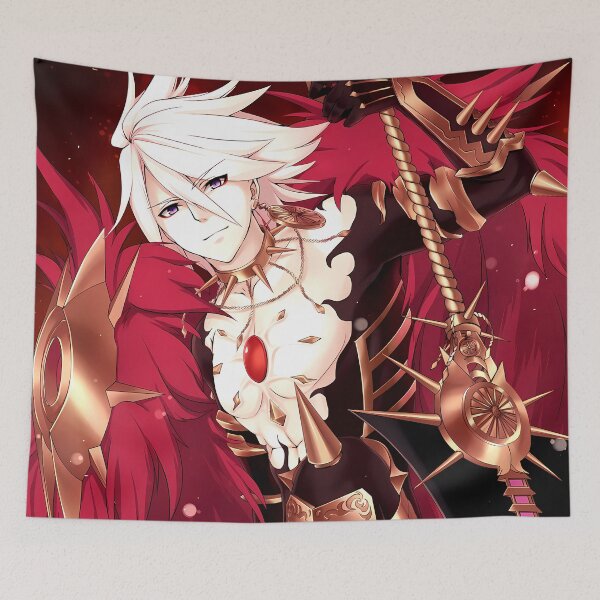 Item preview, Red Karna Fate Grand Order Crimson Gold Lancer Warrior Strong Aura Flame designed and sold by Tokyonomad.