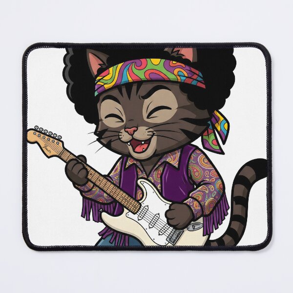 Item preview, Experience The Meow - Retro Woodstock Cat 60s Guitar Legend Parody designed and sold by Coldink.