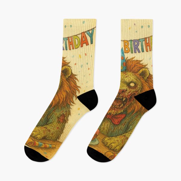 Item preview, Zombie Lion Birthday – Aesthetic Horror Art designed and sold by Mauswohn.