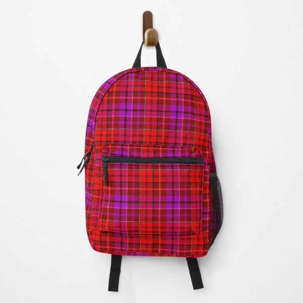 Item preview, Red Purple Tartan Plaid On Maroon Background  designed and sold by PatternTitan.