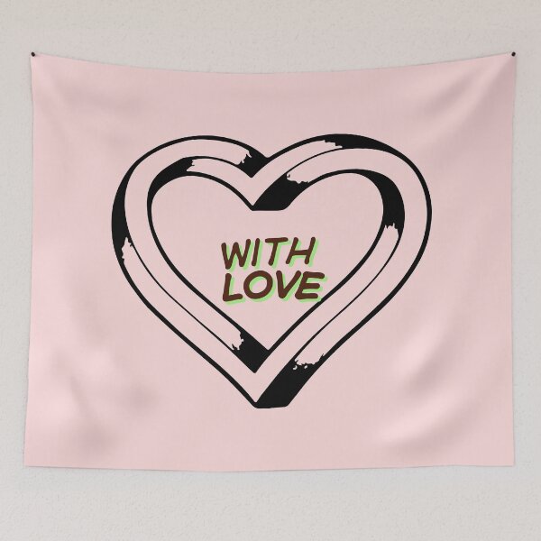 Item preview, With Love - Retro 3D Graffiti Heart Sketch designed and sold by AddyTae.