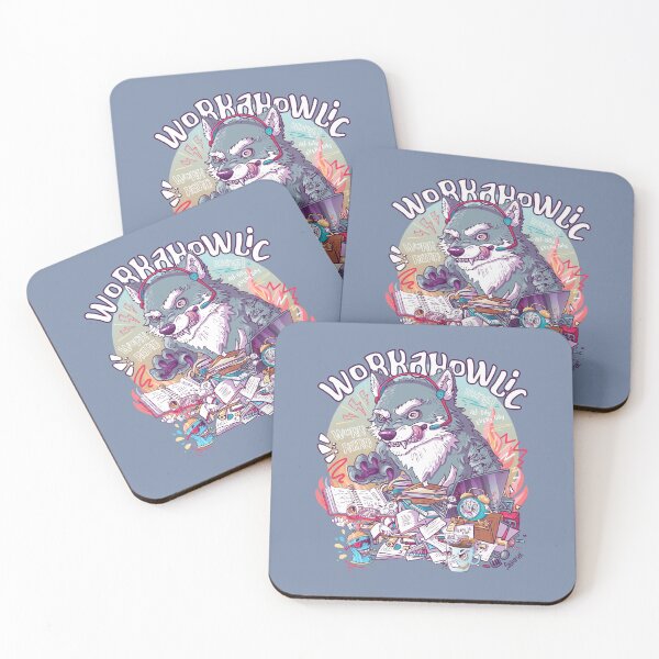 Item preview, Workahowlic - Workaholic wolf pun designed and sold by SPIRIMAL.