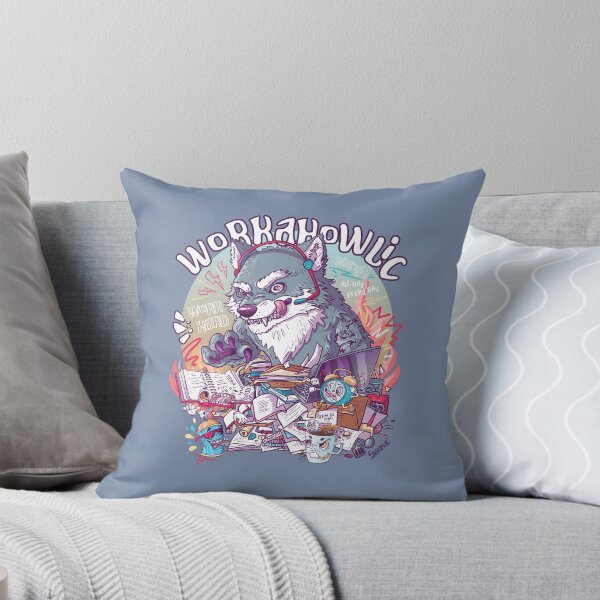 Item preview, Workahowlic - Workaholic wolf pun designed and sold by SPIRIMAL.