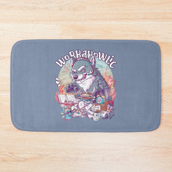 Item preview, Workahowlic - Workaholic wolf pun designed and sold by SPIRIMAL.