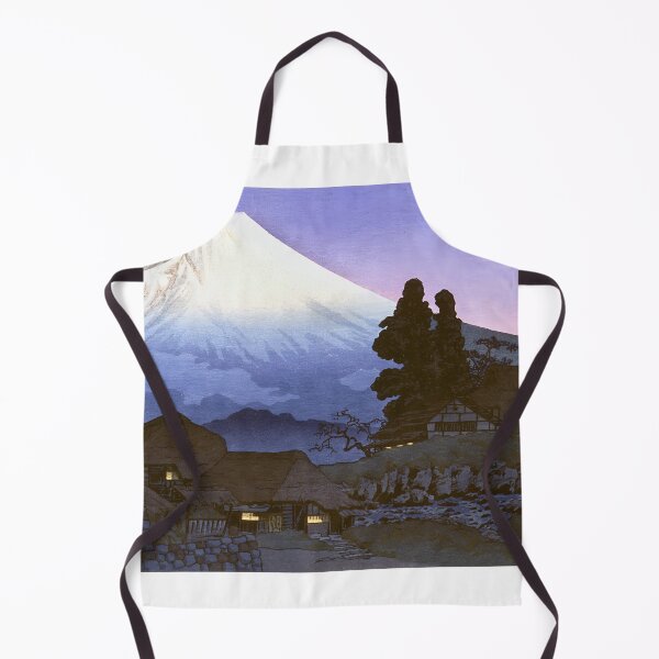 Item preview, Mount Fuji and Village at Twilight - Hiroaki Takahashi Vintage Print designed and sold by Open Canvas.