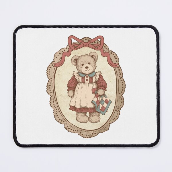 Item preview, Vintage Thrifted Bear Grandma Core Coquette CottageCore Oval Frame Teddy Bear designed and sold by gustavbellocci.
