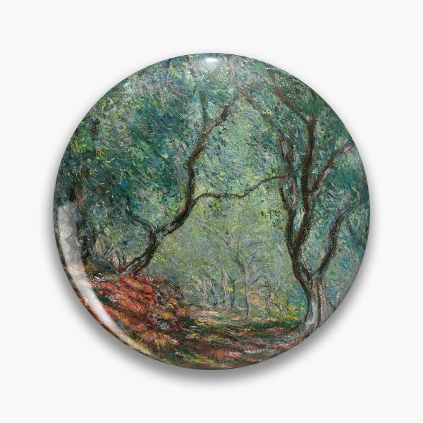 Item preview, Bois Doliviers Au Jardin Moreno by Claude Monet: Impressionist Olive Grove Print designed and sold by artofuniverse.
