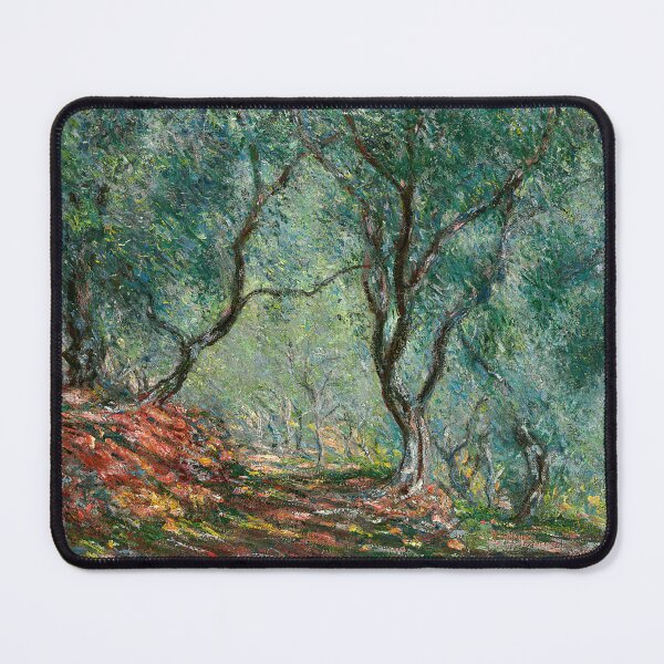 Item preview, Bois Doliviers Au Jardin Moreno by Claude Monet: Impressionist Olive Grove Print designed and sold by artofuniverse.
