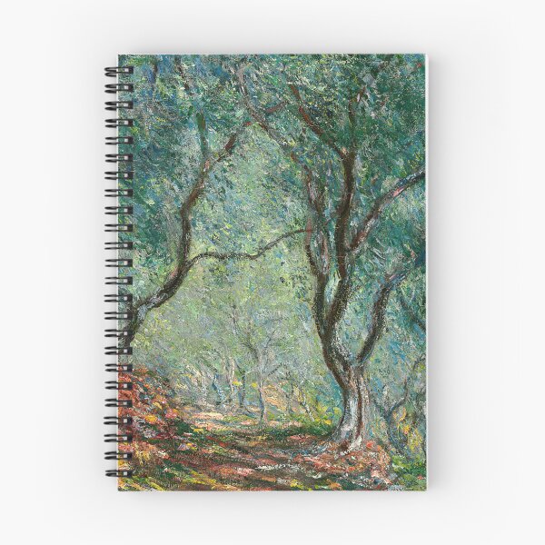 Item preview, Bois Doliviers Au Jardin Moreno by Claude Monet: Impressionist Olive Grove Print designed and sold by artofuniverse.