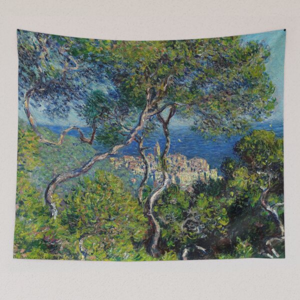 Item preview, Claude Monet Poster: Bordighera: Mediterranean Impressionist Coastal Landscape Print designed and sold by artofuniverse.