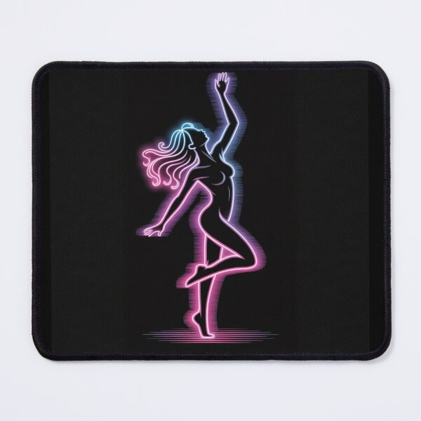 Item preview, Neon ballerina silhouette – Synthwave dance glow – 80s retro ballet aesthetic designed and sold by FusiTink.