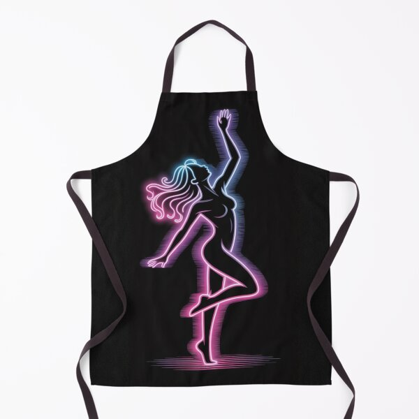Item preview, Neon ballerina silhouette – Synthwave dance glow – 80s retro ballet aesthetic designed and sold by FusiTink.