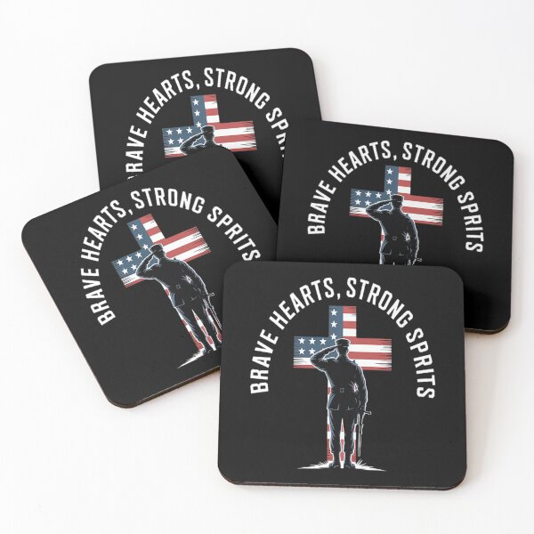 Item preview, Brave Hearts Strong Spirits Faithful Strength Military Valor designed and sold by NicolaMail.