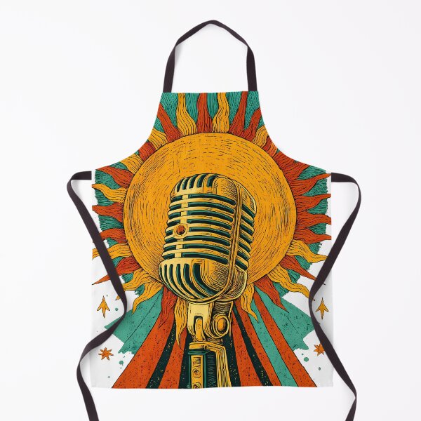 Artikelvorschau, Retro-Anatolische Sonne & Mikrofon aus den 70ern – Vintage-Musikkunst aus der Türkei von EtuVibesDesign entworfen und verkauft von etuvibes.