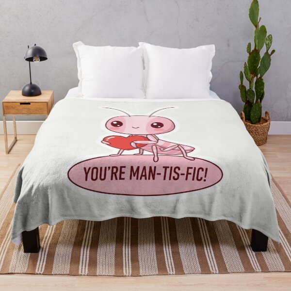 Item preview, Kawaii Pink Mantis You're Man-Tis-Fic! Valentine Minimalist Sticker designed and sold by arup7980.