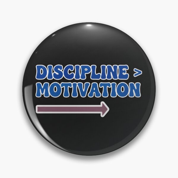 Item preview, DISCIPLINE > MOTIVATION Retro 70s Gym Mindset Quote designed and sold by INNER WINNER YOU.