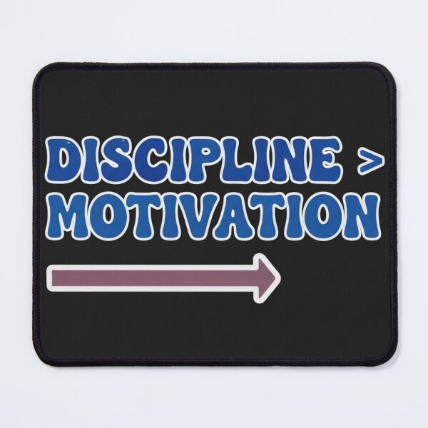 Item preview, DISCIPLINE > MOTIVATION Retro 70s Gym Mindset Quote designed and sold by INNER WINNER YOU.