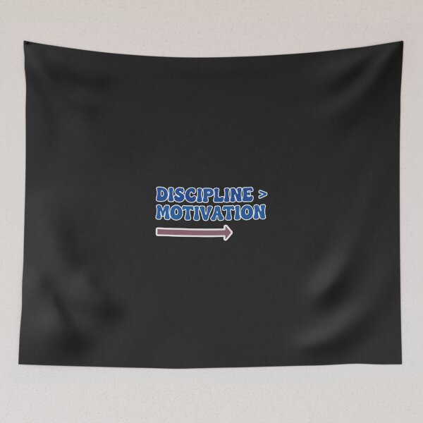 Item preview, DISCIPLINE > MOTIVATION Retro 70s Gym Mindset Quote designed and sold by INNER WINNER YOU.