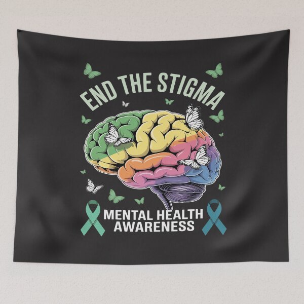 Item preview, End The Stigma Mental Health Matters Mental Health Awareness designed and sold by Rackaam.