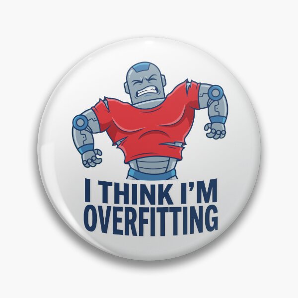 Item preview, I Think I’m Overfitting Funny AI T-Shirt | Machine Learning Gym Humor Design designed and sold by CreativeHymms.