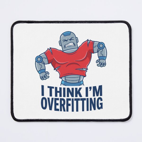 Item preview, I Think I’m Overfitting Funny AI T-Shirt | Machine Learning Gym Humor Design designed and sold by CreativeHymms.