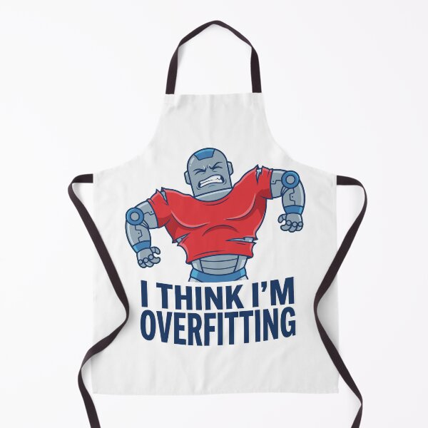 Item preview, I Think I’m Overfitting Funny AI T-Shirt | Machine Learning Gym Humor Design designed and sold by CreativeHymms.