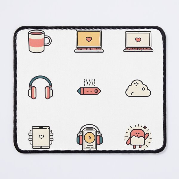 Item preview, Cute Everyday Life Icons – Minimal Coffee & Tech Illustration Set designed and sold by Trendymart-shop.