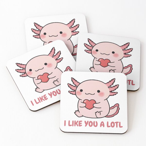 Item preview, I Like You A Lotl - Cute Romantic Axolotl designed and sold by Petzzz.