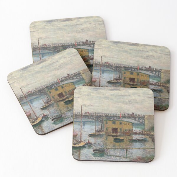 Item preview, Bridge at Argenteuil on a Gray Day by Claude Monet: Impressionist River Poster designed and sold by artofuniverse.