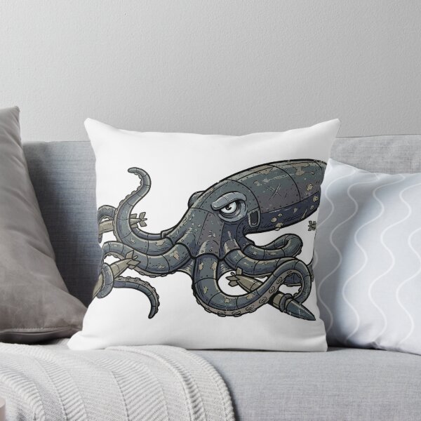 Artikelvorschau, Eisernes Tintenfisch-U-Boot – Steampunk-Torpedomen entworfen und verkauft von Cyber Ink.