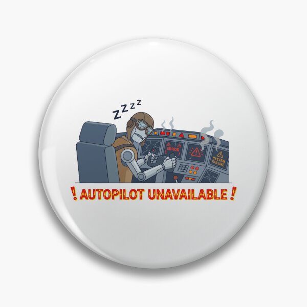 Item preview, Autopilot Unavailable Funny Tech T-Shirt | AI Error Robot Humor Design designed and sold by CreativeHymms.