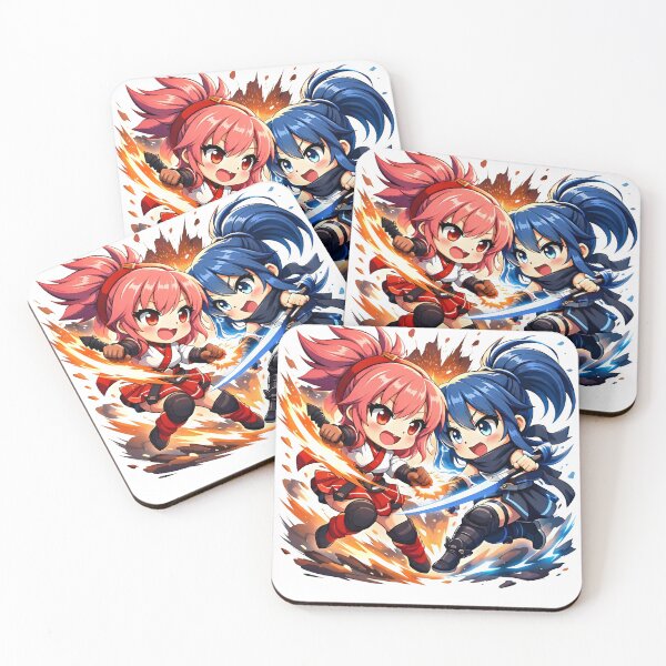 Artikelvorschau, Chibi-Anime Feuer gegen Eis entworfen und verkauft von Amr Siam.