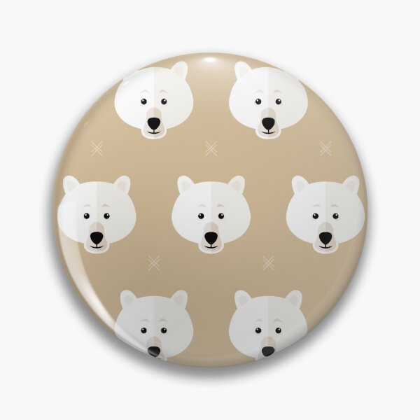 Item preview, Polar bear heads on brown designed and sold by reneesillus.