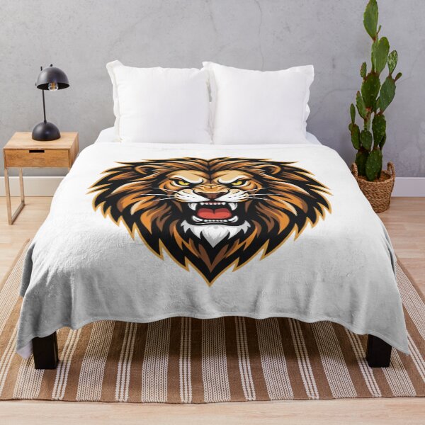 Item preview, Angry Lion Mascot - Ferocious King of the Jungle Sport Logo designed and sold by RelateAndTee.