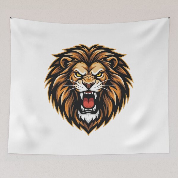 Item preview, Angry Lion Mascot - Ferocious King of the Jungle Sport Logo designed and sold by RelateAndTee.