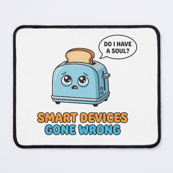 Item preview, Smart Devices Gone Wrong Funny T-Shirt | Cute AI Tech Humor Illustration designed and sold by CreativeHymms.