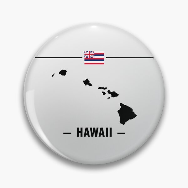 Item preview, Hawaii State Map & Flag - Classic Minimalist Aloha Style designed and sold by mashmosh.