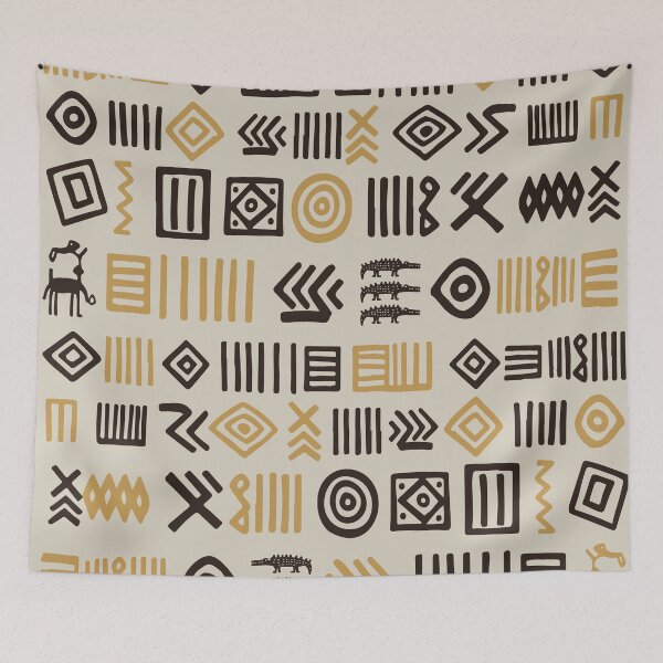 Item preview, Authentic Bogolan Pattern - Tribal Art of Mali designed and sold by Wolagno.