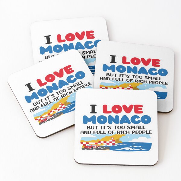 Item preview, I Love Monaco Funny Quote Shirt – Monaco Travel Humor T-Shirt & Sticker Design designed and sold by Sushikidsntod.