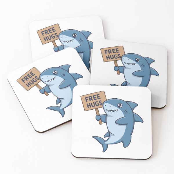 Item preview, Free Hugs Shark - Cute & Cuddly Sea Friend designed and sold by Petzzz.